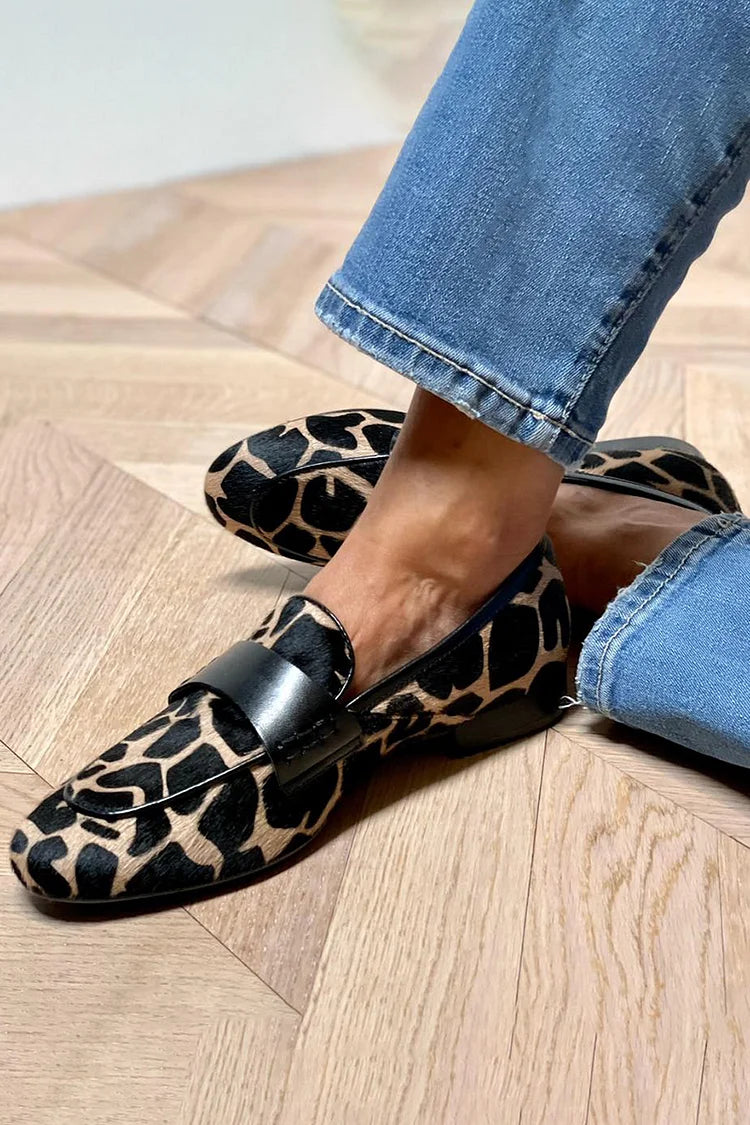 Nora™ | Animal Print Loafer with Elegant Detail