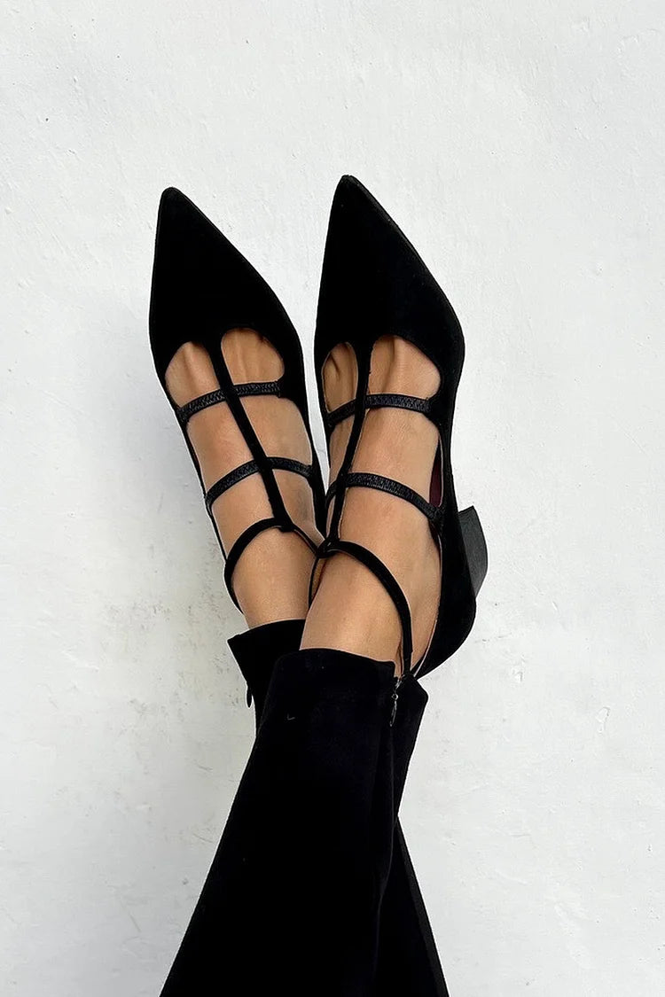 Giada™ | Pointed Strap Heels