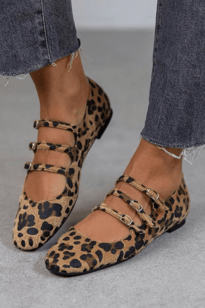Vivienne™ | Leopard Buckle Flats