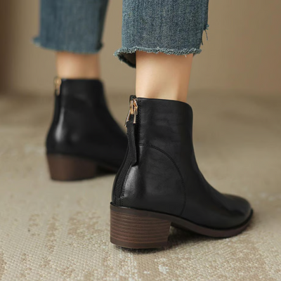 Sierra™ | Luxe Low-Heel Ankle Boots