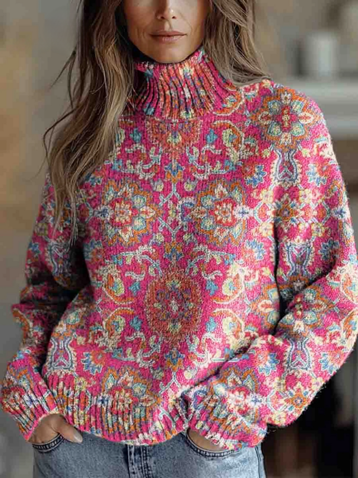 Rowan™ | Retro Floral Sweater