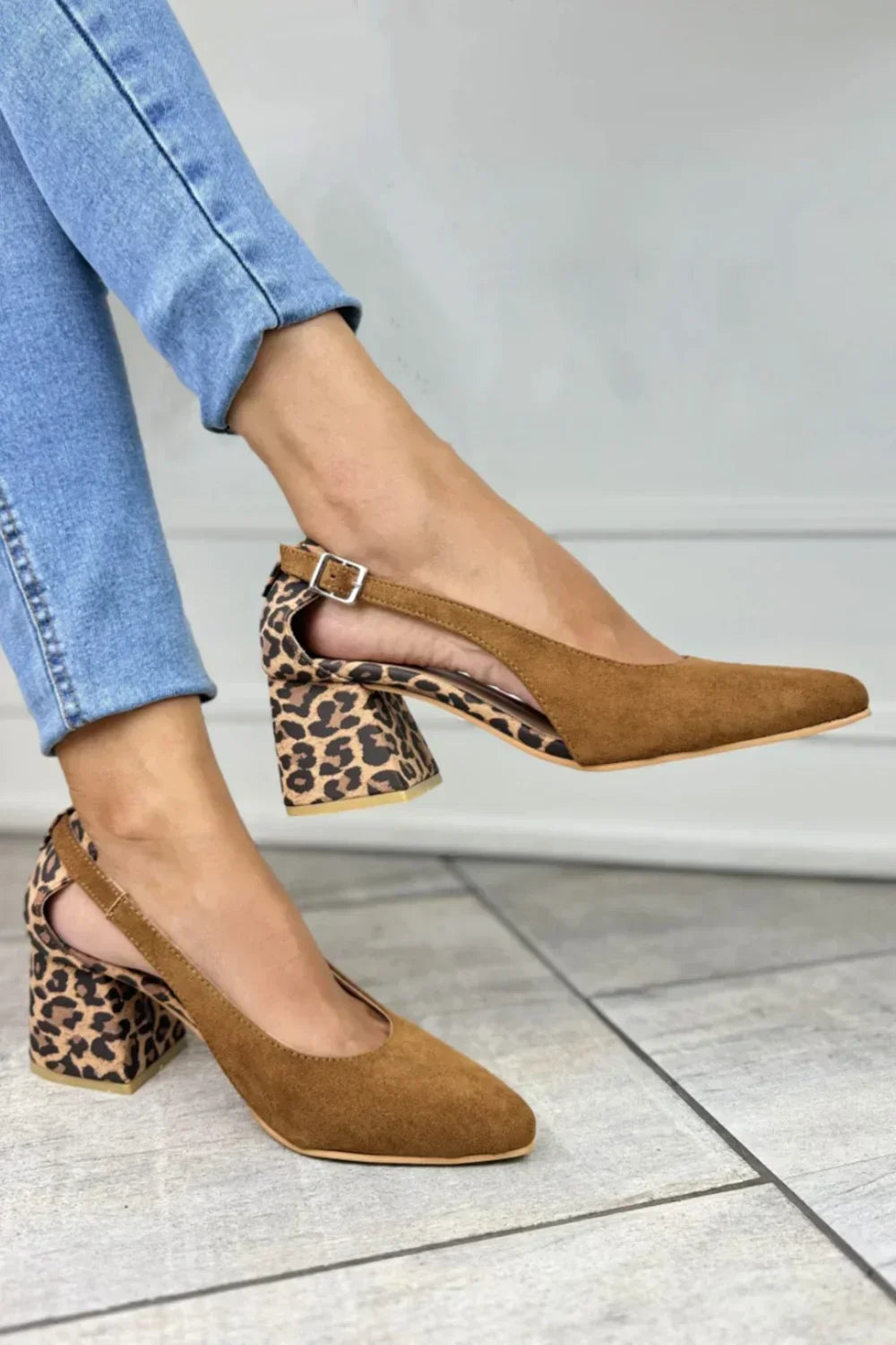 Maribel™ | Leopard Print Heel Slingbacks