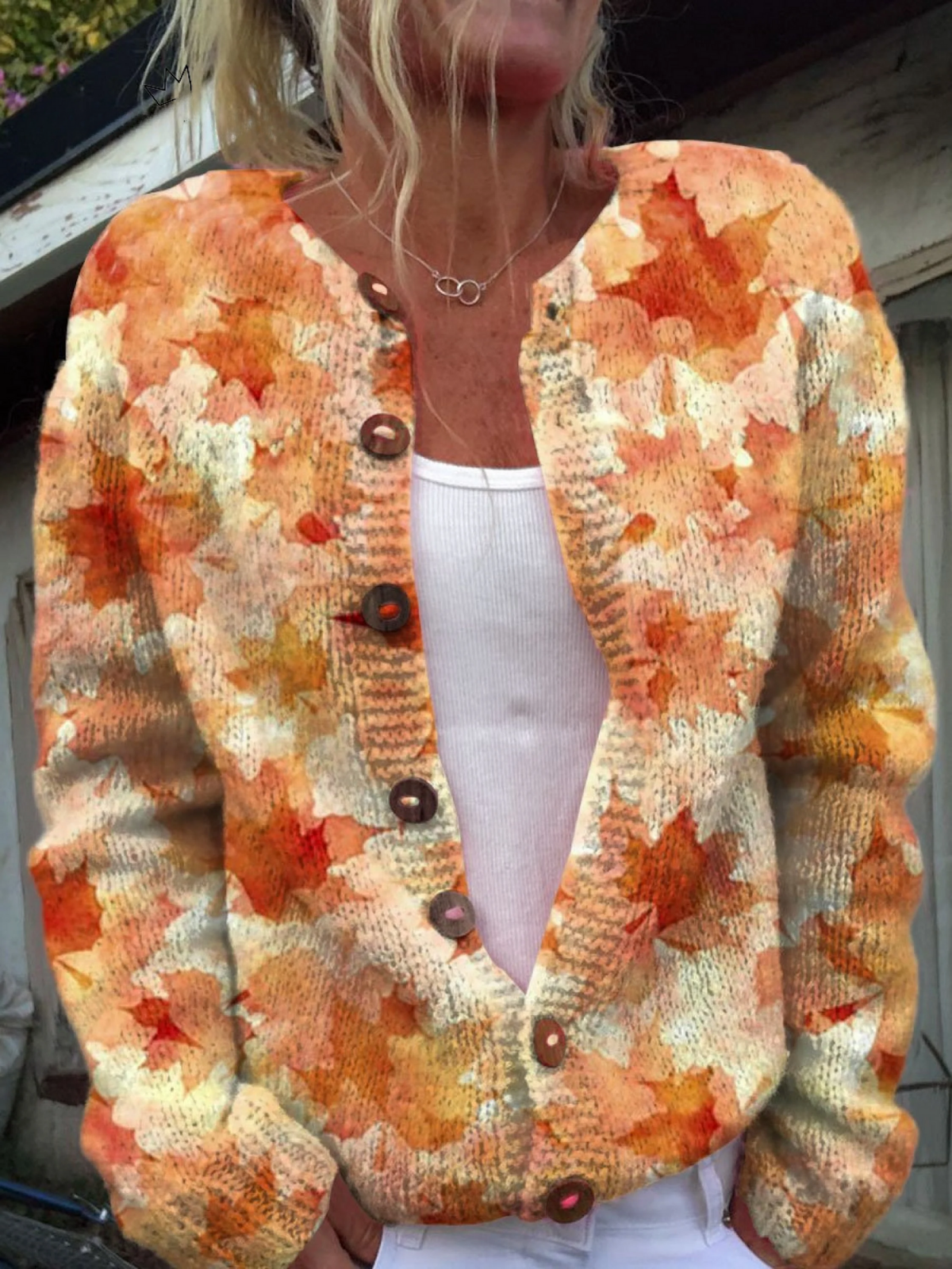 Ava™ | Autumn Maple Leaf Cardigan