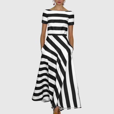 Seraphine™ | Striped Fluid Dress