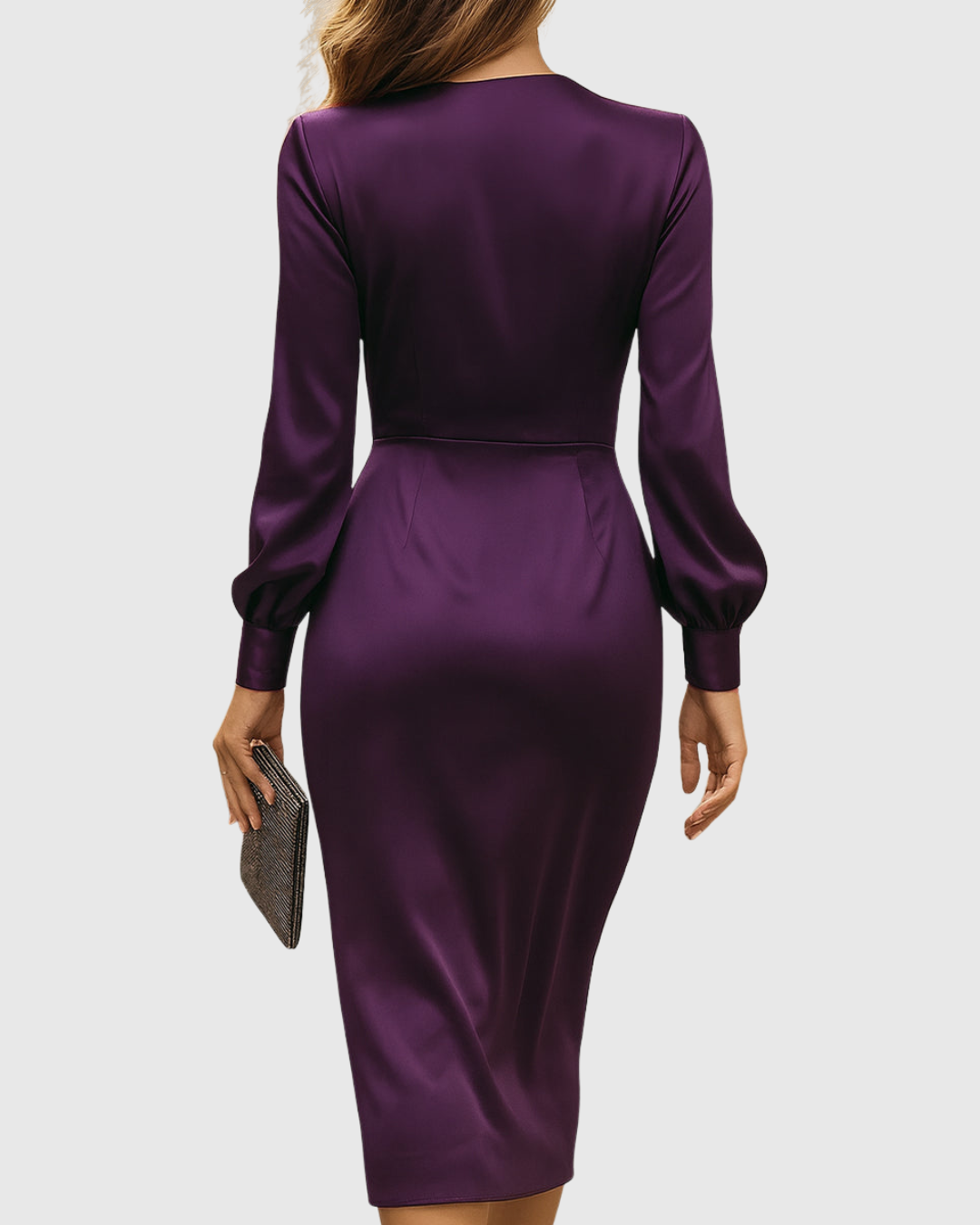 Blair™ | Satin Wrap Midi Dress