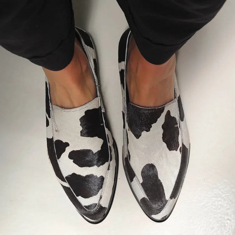 Brielle™ | Cow-Print Slip-Ons