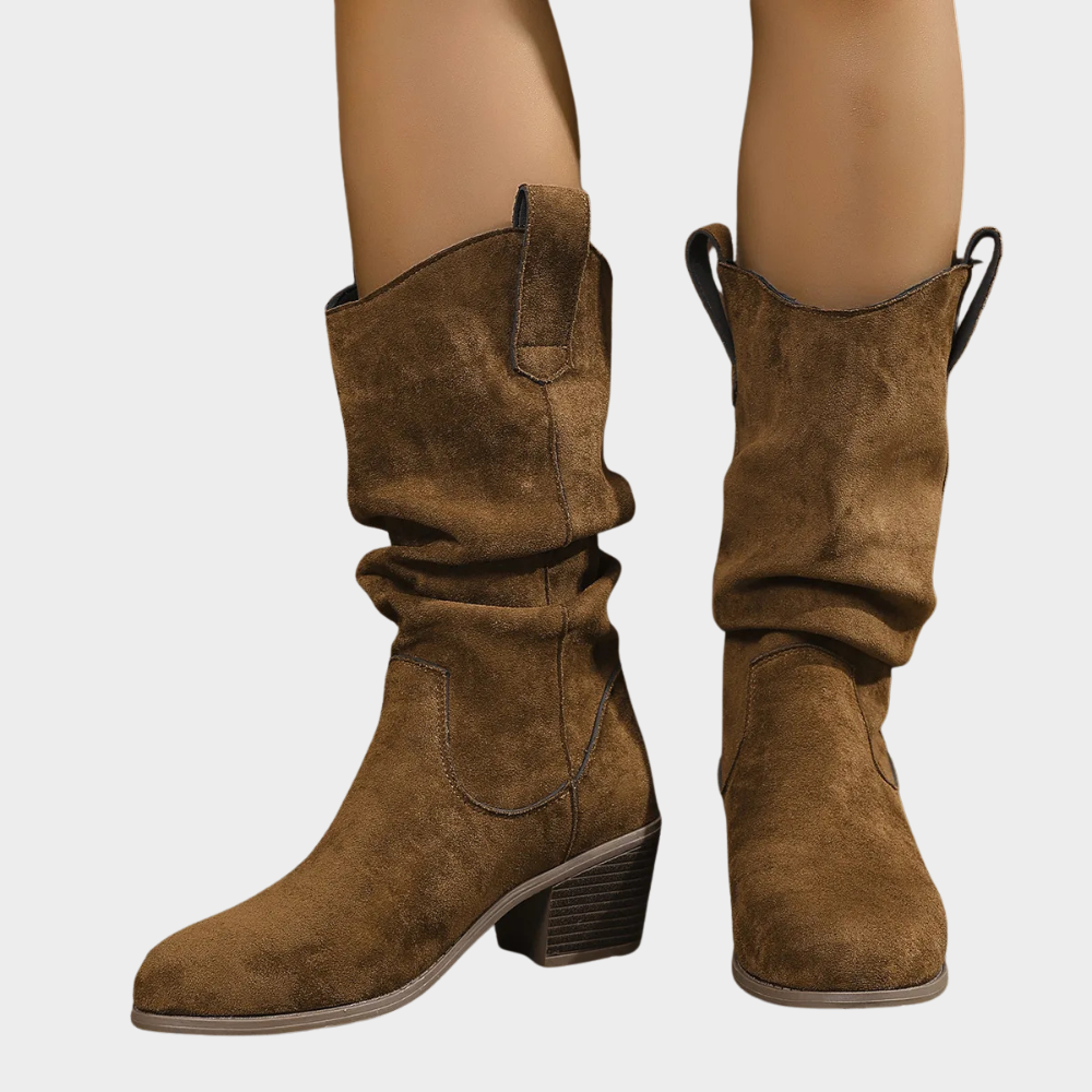 Ava™ | Stylish Mid-Heel Cowboy Boots