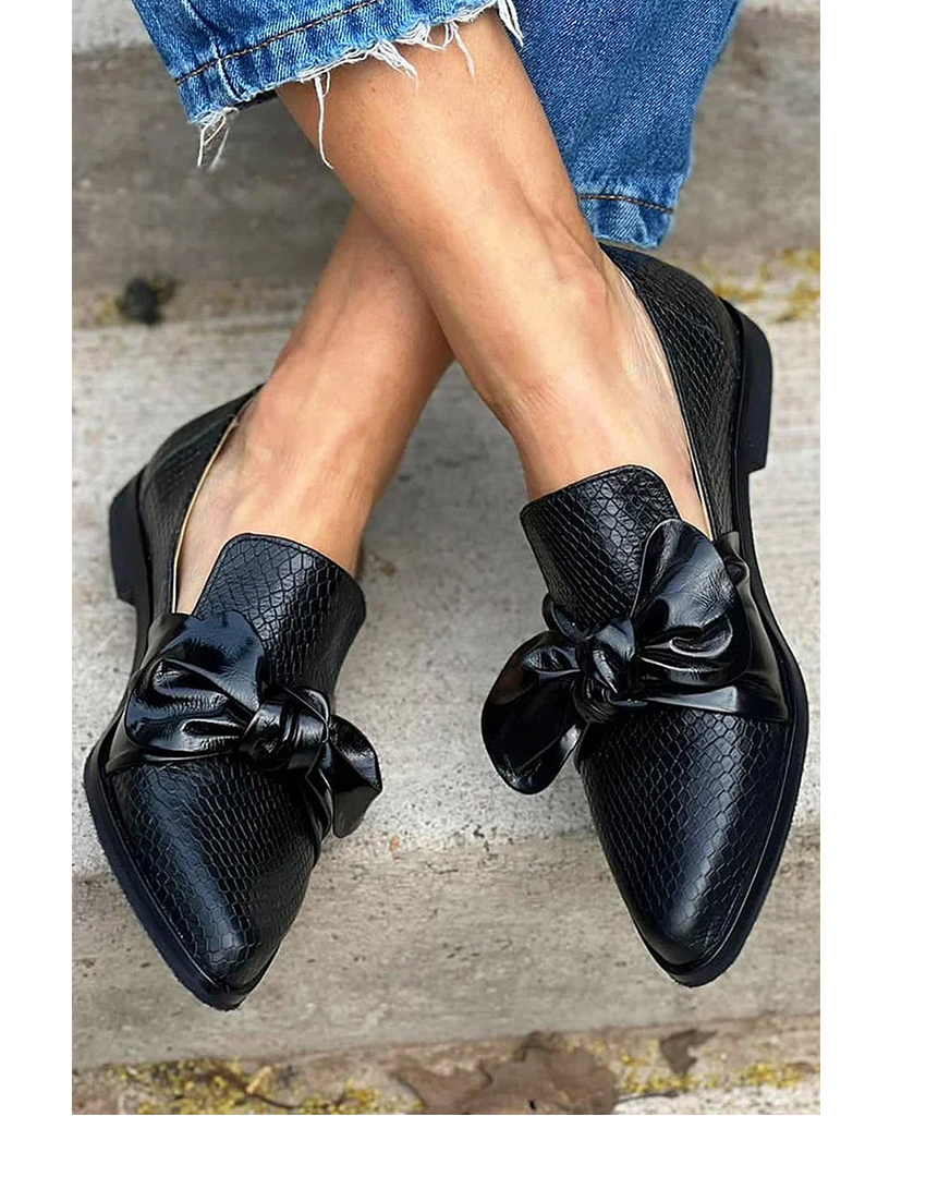 Brinley™ | Shiny Bow Loafers
