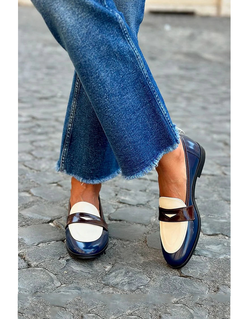 Olivia™ | Elegant Two-Tone Loafers