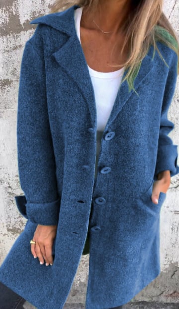 Sierra™ | Long Wool-Blend Lapel Jacket