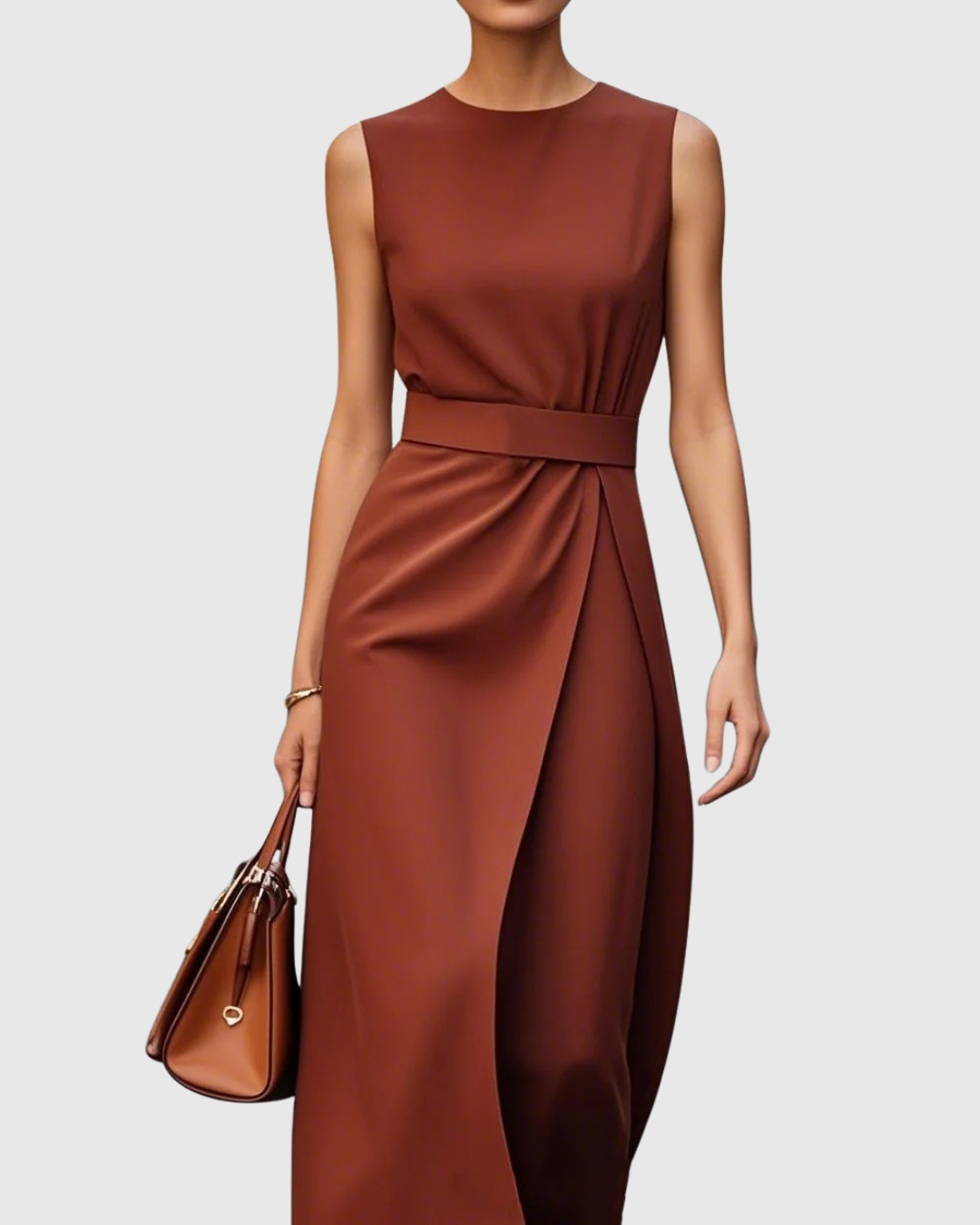 Aubrielle™ | Elegant Round-Neck Dress