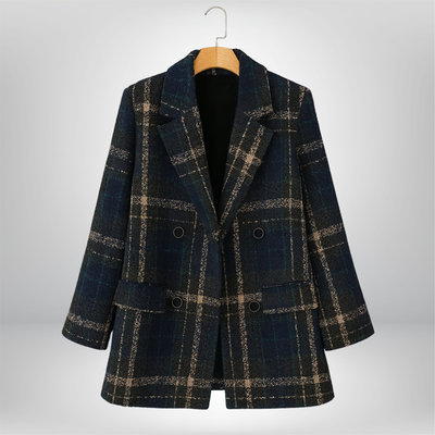 Brooke™ | Classic Plaid Wool Coat