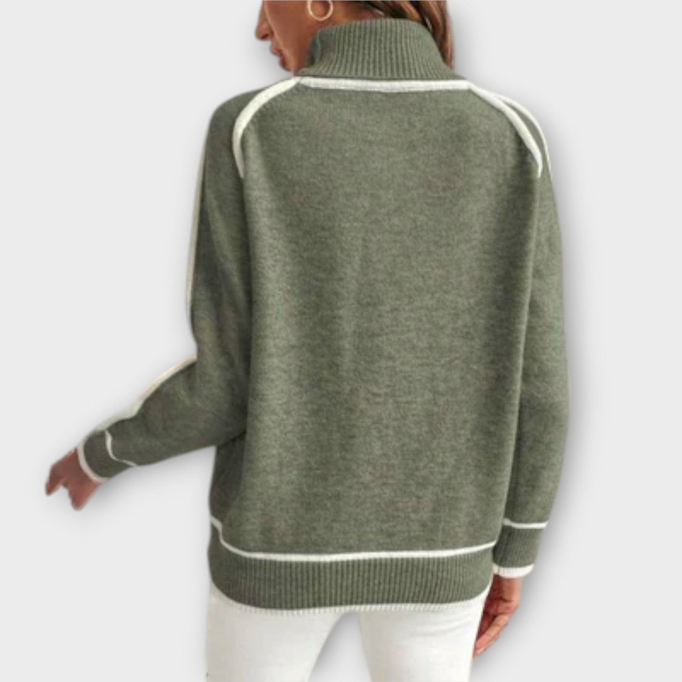 Aveline™ | Luxury Olive Green Sweater