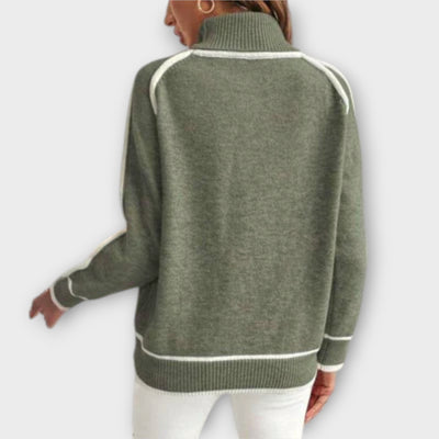 Aveline™ | Luxury Olive Green Sweater
