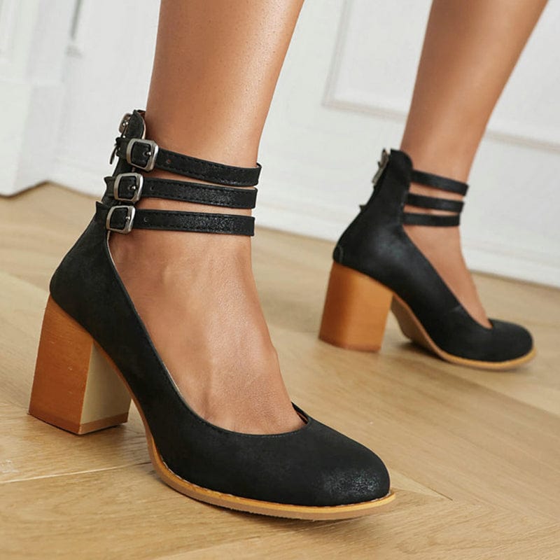 Vivienne™ | Triple Buckle Heels