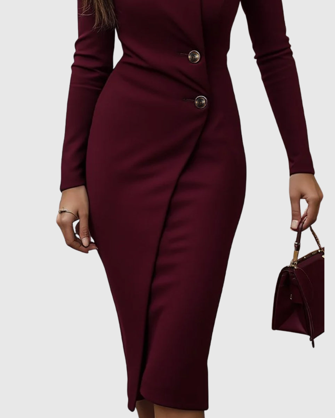 Rosalie™ | Wrap-Style Midi Dress