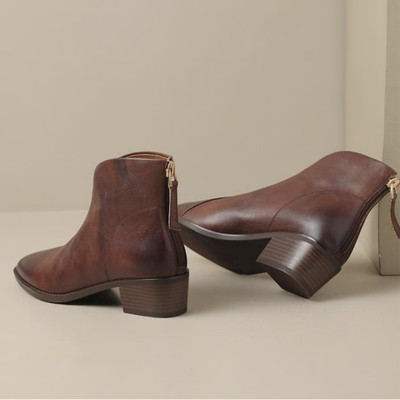 Sierra™ | Luxe Low-Heel Ankle Boots