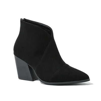 Riley™ | Pointed Suede-Effect Ankle Boot