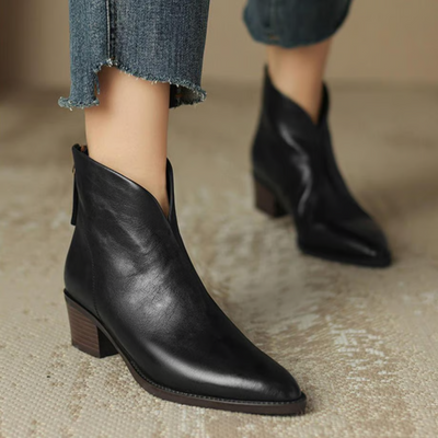 Sierra™ | Luxe Low-Heel Ankle Boots