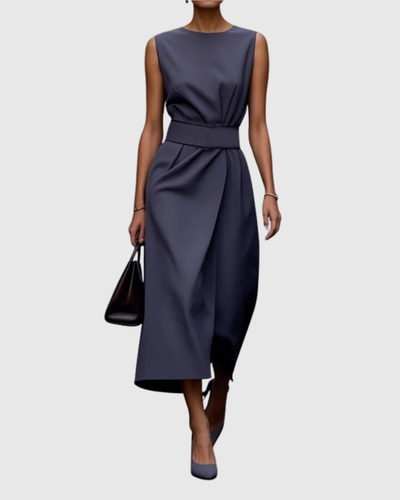 Aubrielle™ | Elegant Round-Neck Dress