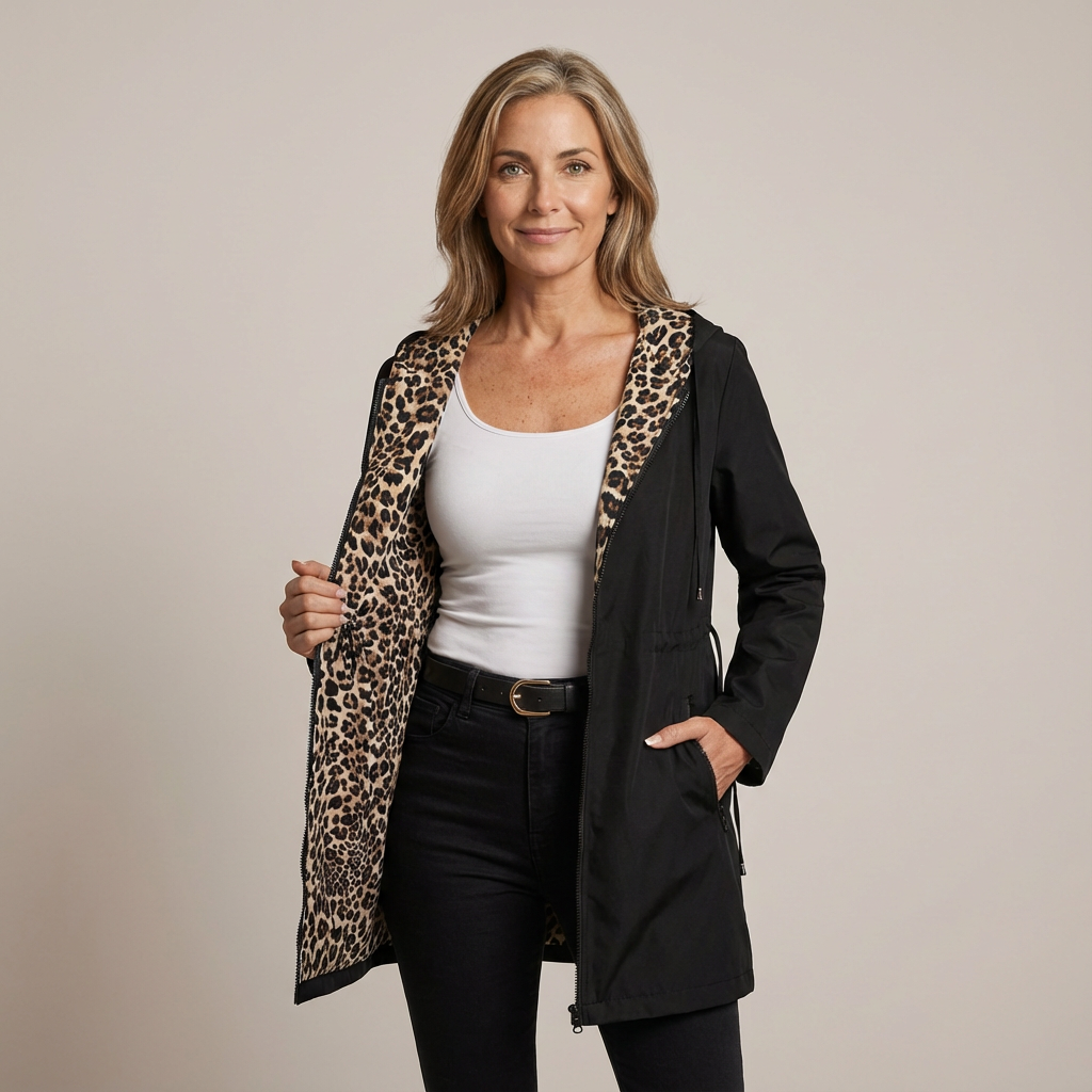 Sierra™ | Reversible Leopard Print Hooded Coat