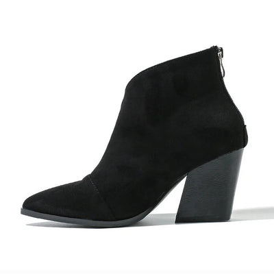 Riley™ | Pointed Suede-Effect Ankle Boot