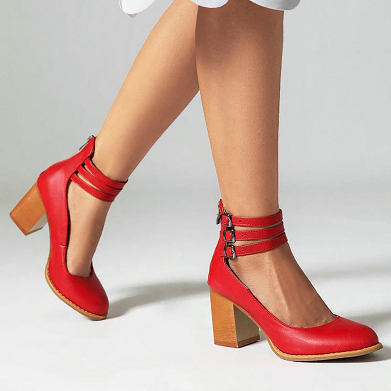 Vivienne™ | Triple Buckle Heels
