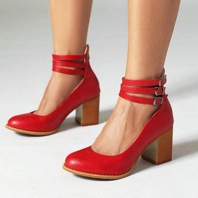 Vivienne™ | Triple Buckle Heels