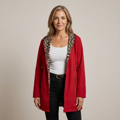 Sierra™ | Reversible Leopard Print Hooded Coat