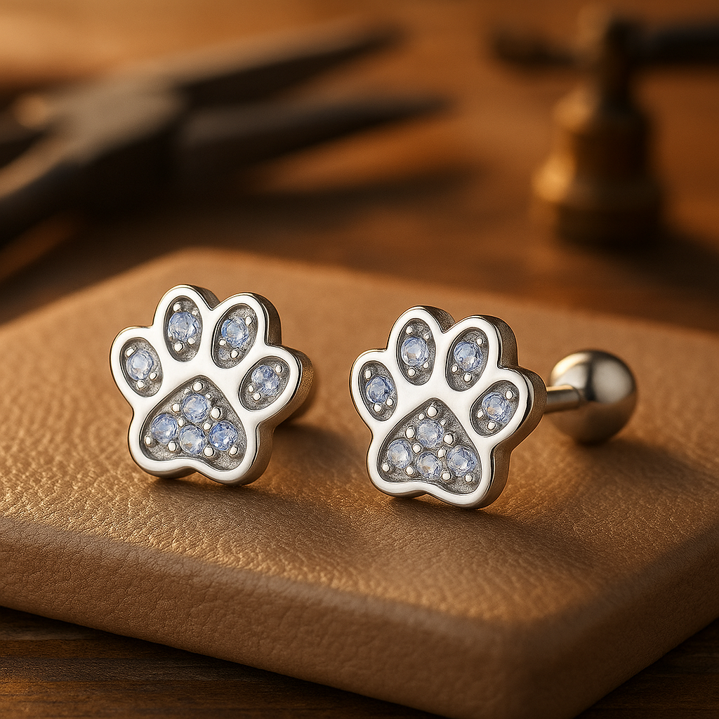 Arden™ | Paw Print Stud Earrings