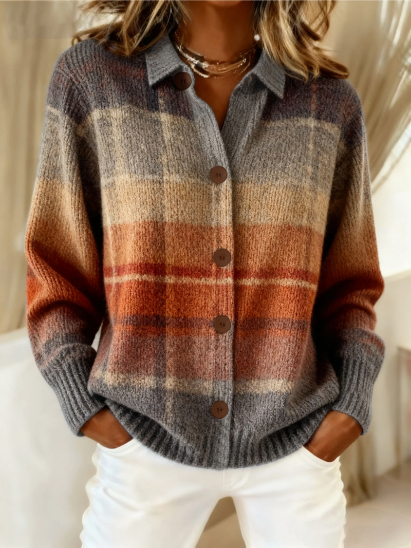 Sienna™ | Checked Cardigan