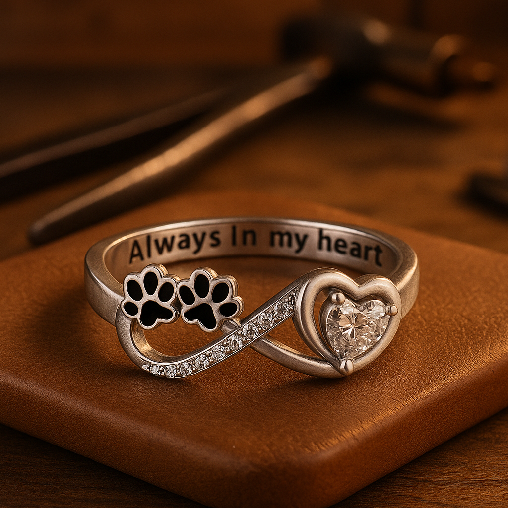 Elara™ | Paw Heart Infinity Ring