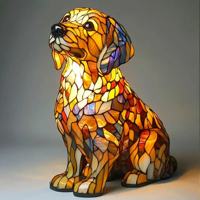 Spiritual Lys Golden Retriever Figurine Lamp