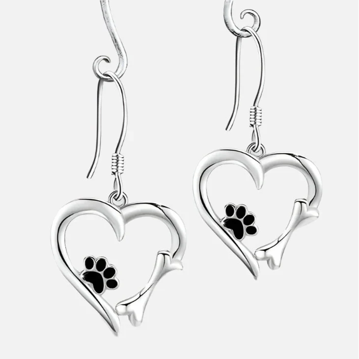 Calista™ | Heart Paw Dangle Earrings