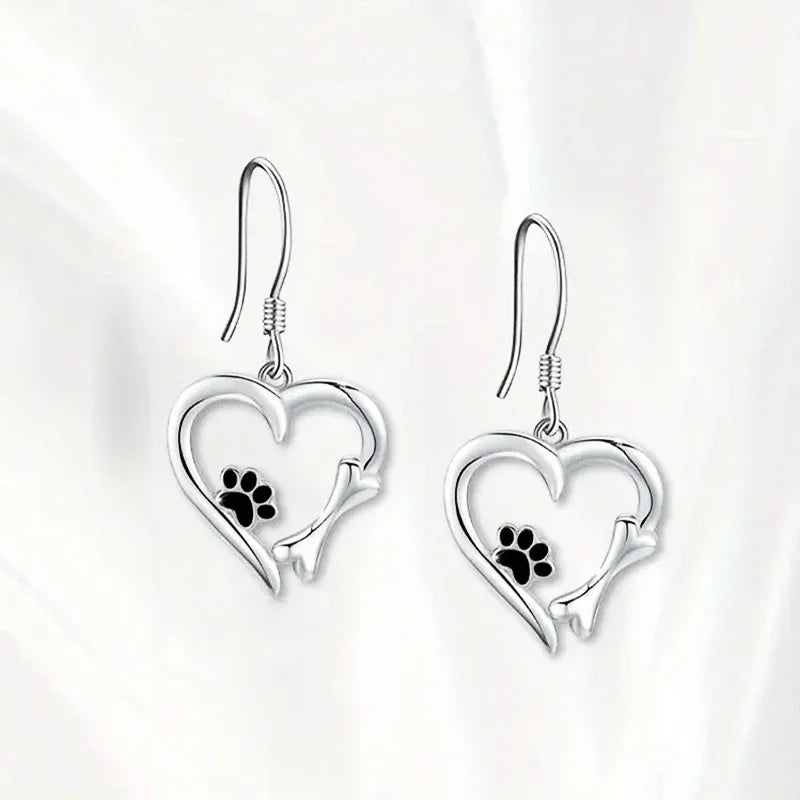 Calista™ | Heart Paw Dangle Earrings