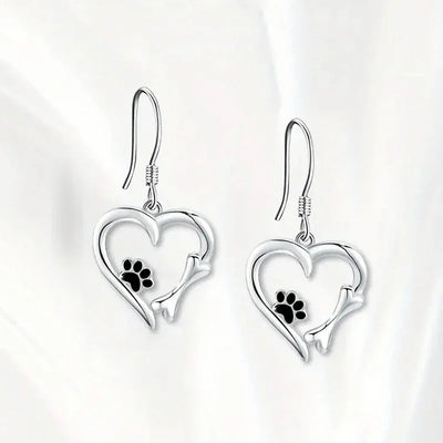 Calista™ | Heart Paw Dangle Earrings