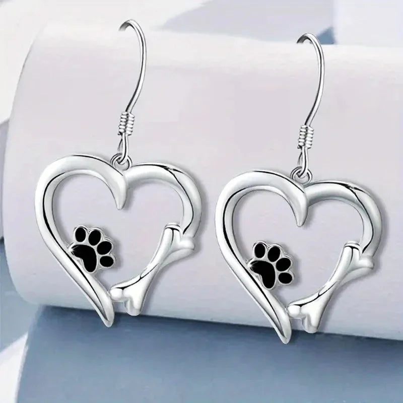 Calista™ | Heart Paw Dangle Earrings