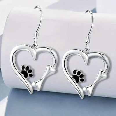 Calista™ | Heart Paw Dangle Earrings