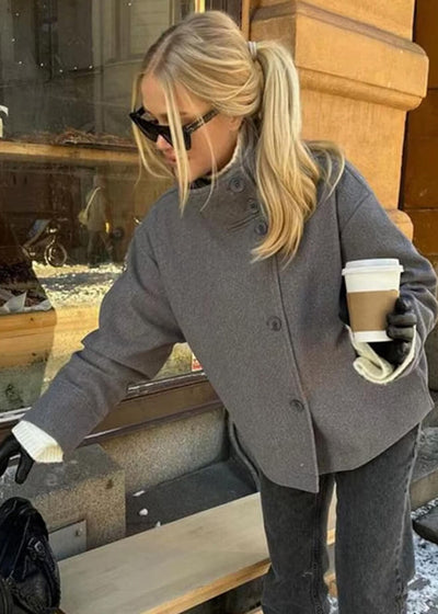 Sloan™ | High-Neck Classic Wool Coat