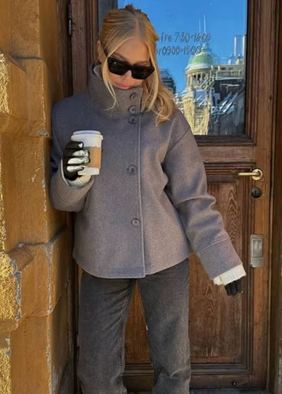 Sloan™ | High-Neck Classic Wool Coat