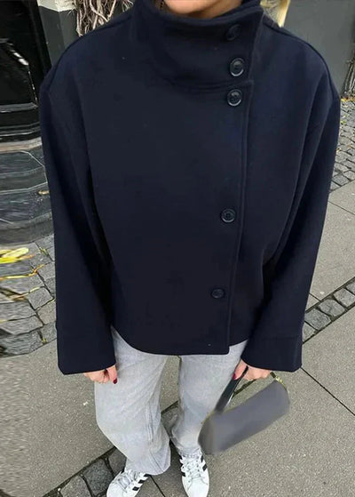 Sloan™ | High-Neck Classic Wool Coat