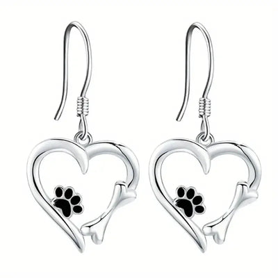 Calista™ | Heart Paw Dangle Earrings