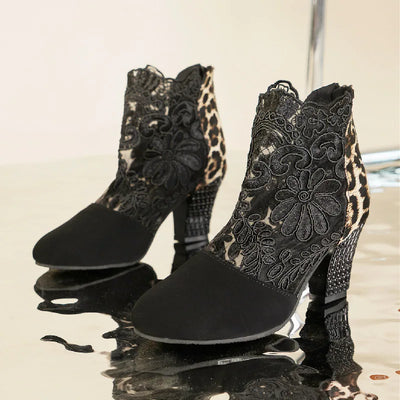 Sienna™ | Elegant Lacy High Heels Boots