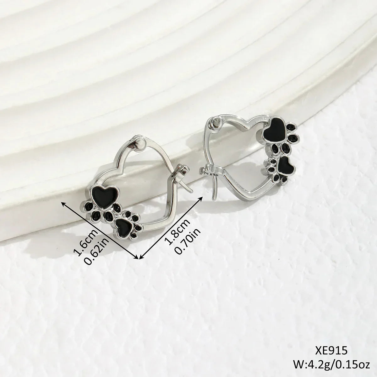 Amara™ | Heart Huggie Earrings