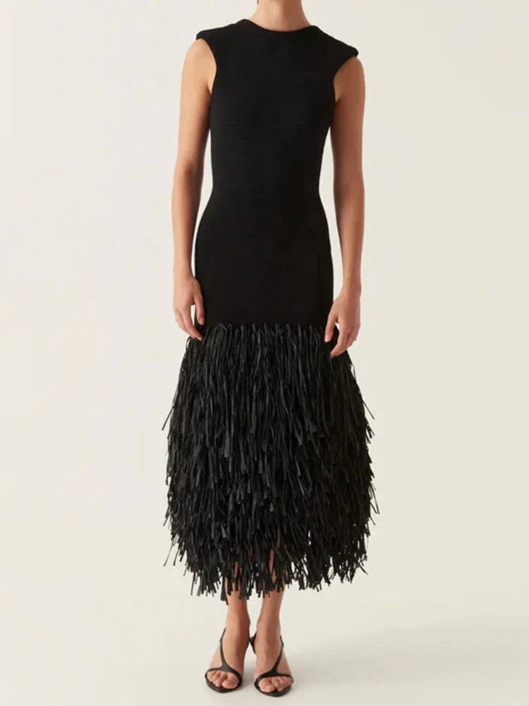 ALINE™ | LONG FRINGED DRESS