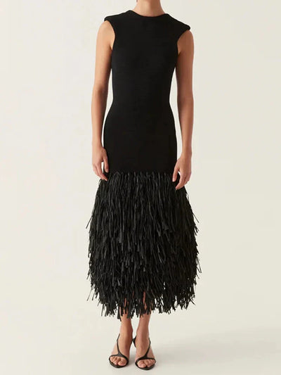 ALINE™ | LONG FRINGED DRESS