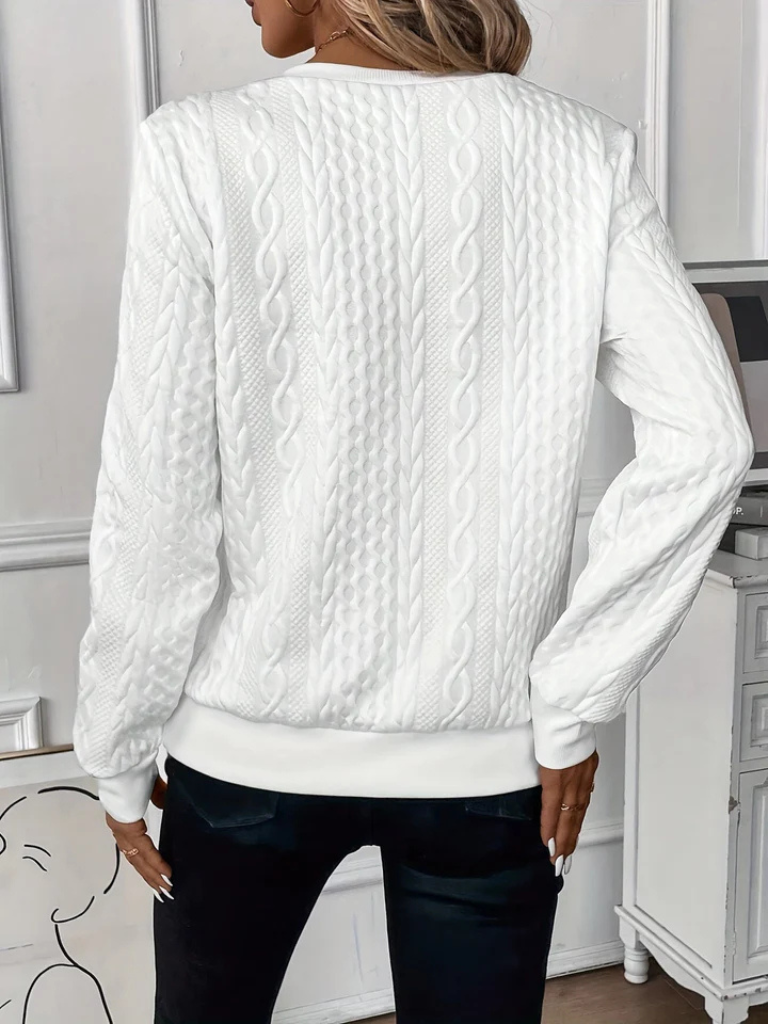 Brooke™ | Cable Knit Zip Sweater
