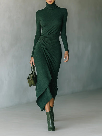 Susan™ | Asymmetrical Wrap Midi Dress