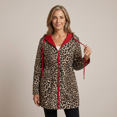 Sierra™ | Reversible Leopard Print Hooded Coat