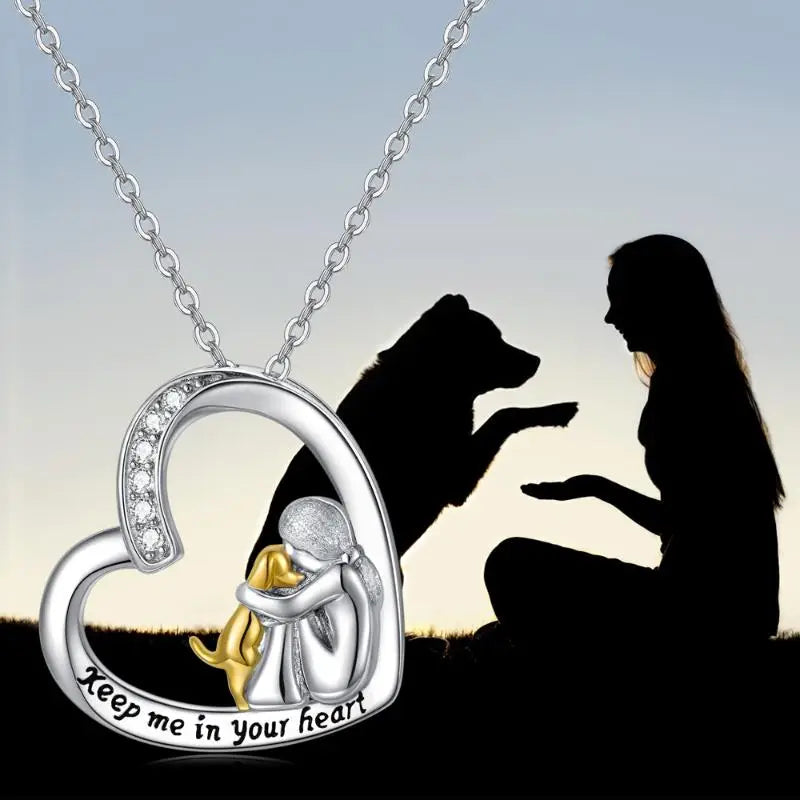 Emery™ | Heart Dog Pendant Necklace